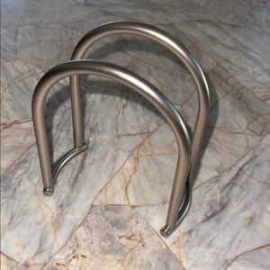 Elegant Nickel Silver Napkin Holder Large Heavy Weight High Quality